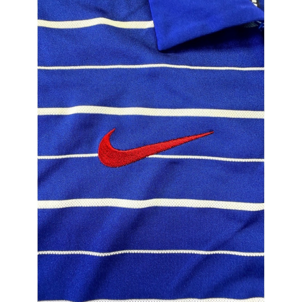 Nike Polo Chicago Cubs Mens XL Blue Striped Dri-Fit MLB Logo Shirt - Picture 12 of 16